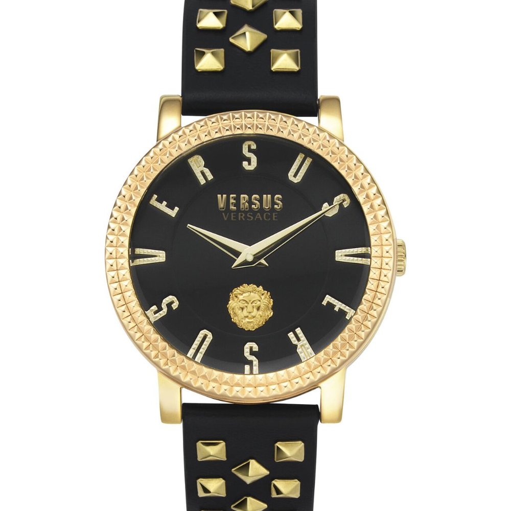 Versace Men's Black Gold Watch NEW